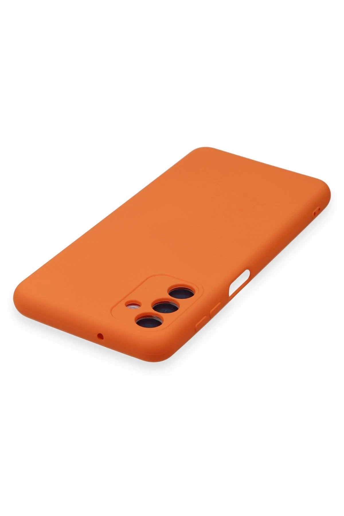 Newface Samsung Galaxy A14 4G Kılıf Nano içi Kadife Silikon - Turuncu