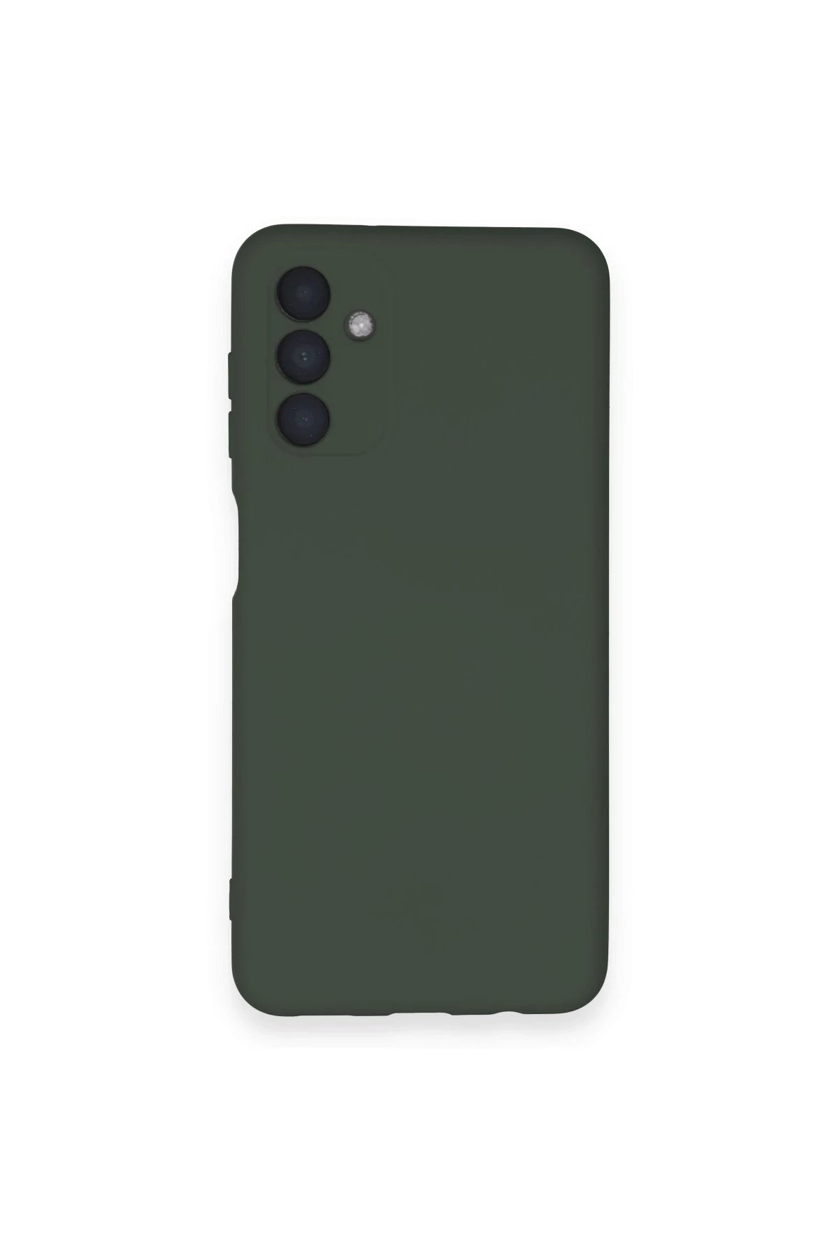 Newface Samsung Galaxy A14 4G Kılıf Nano içi Kadife Silikon - Koyu Yeşil