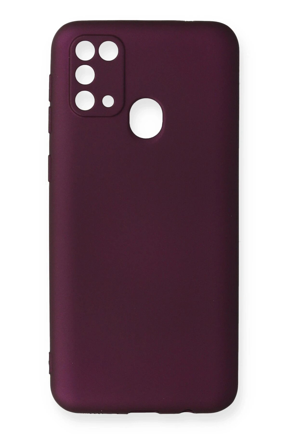 Newface Samsung Galaxy M31 Kılıf First Silikon - Mürdüm