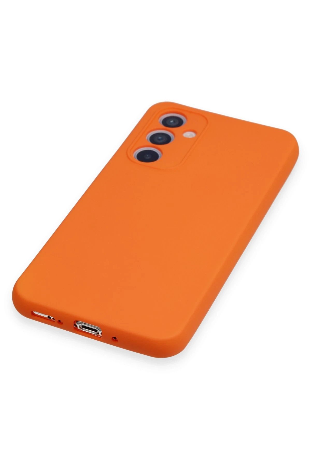 Newface Samsung Galaxy A34 5G Kılıf Nano içi Kadife Silikon - Turuncu