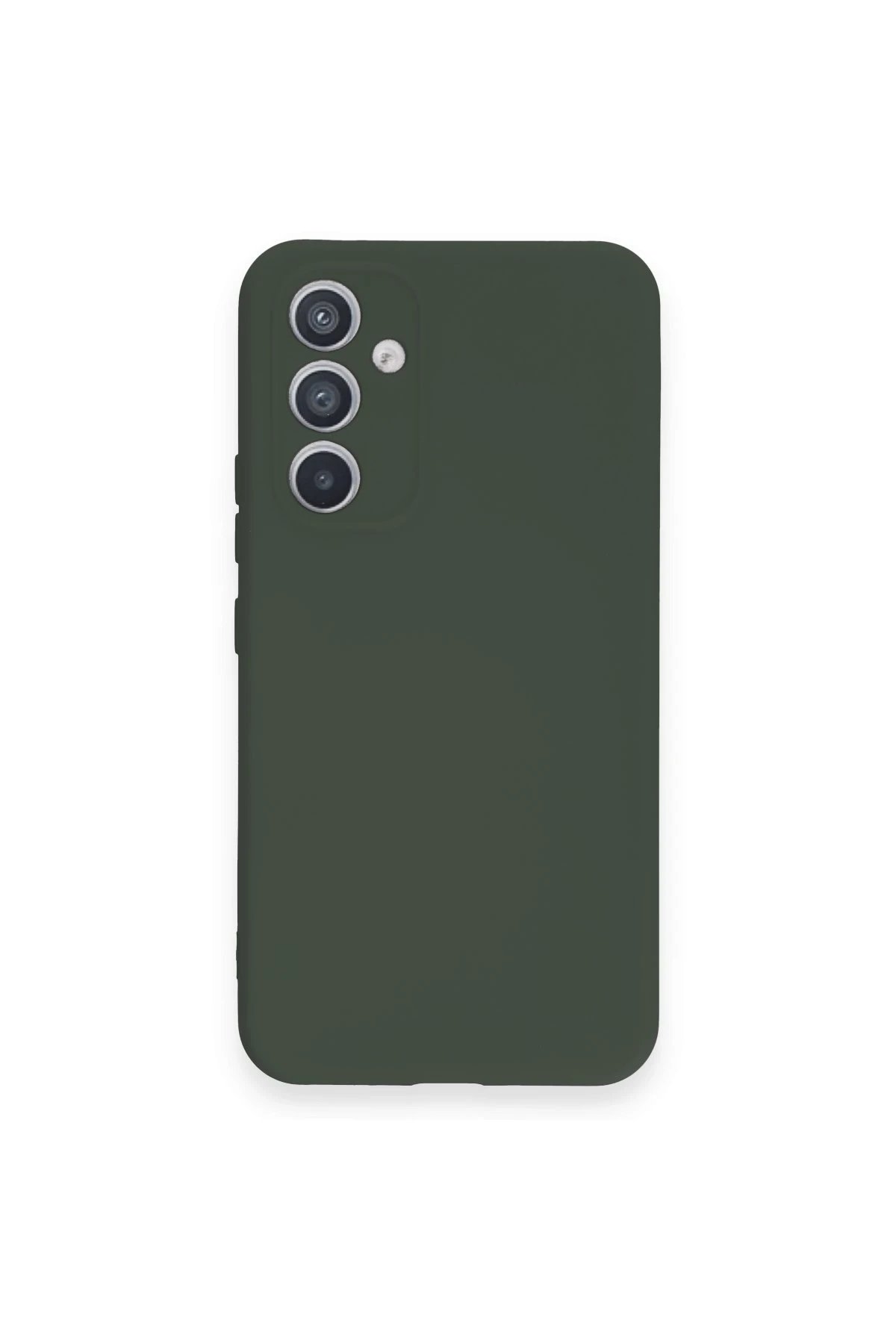 Newface Samsung Galaxy A34 5G Kılıf Nano içi Kadife Silikon - Koyu Yeşil