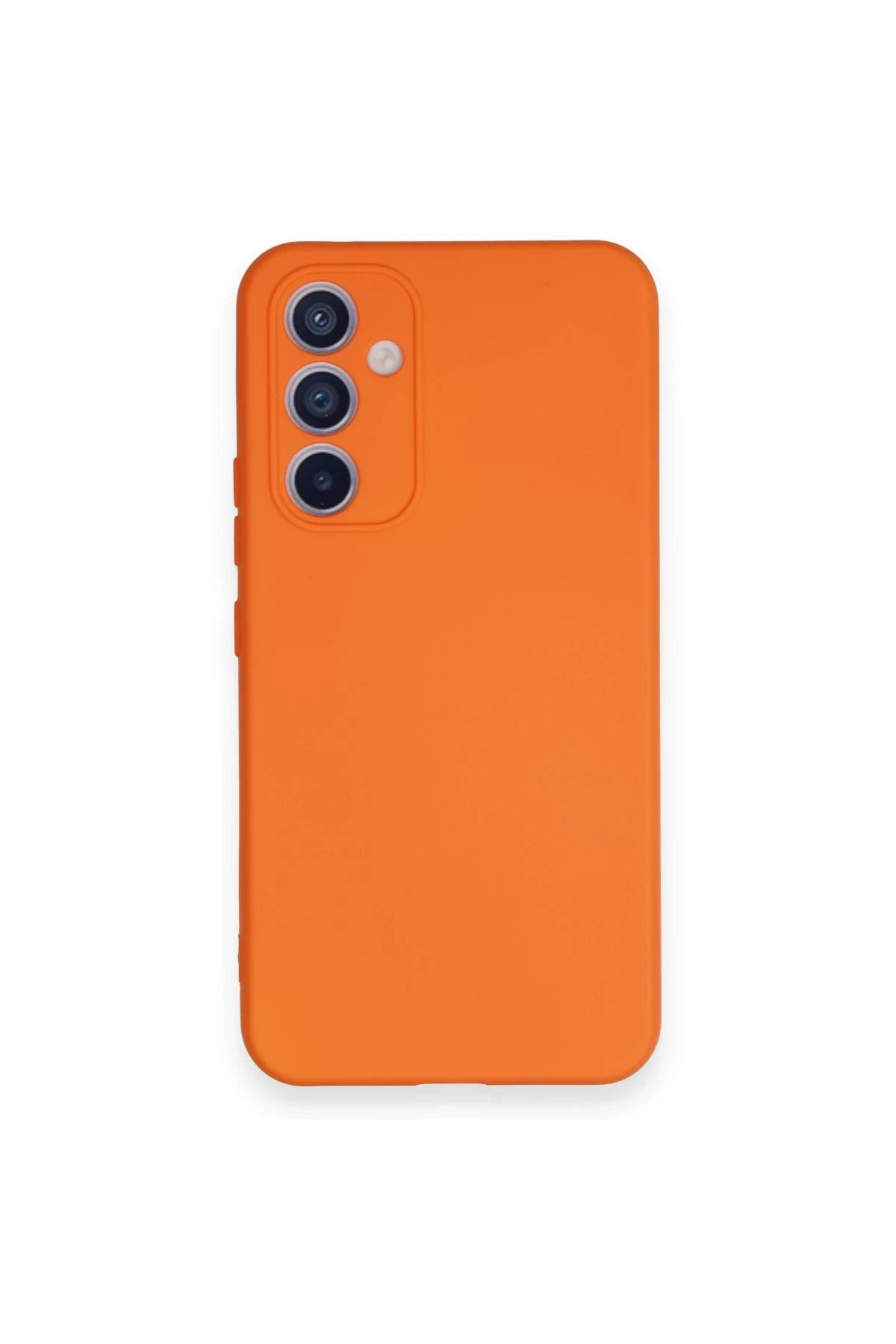 Newface Samsung Galaxy A54 5G Kılıf Nano içi Kadife Silikon - Turuncu