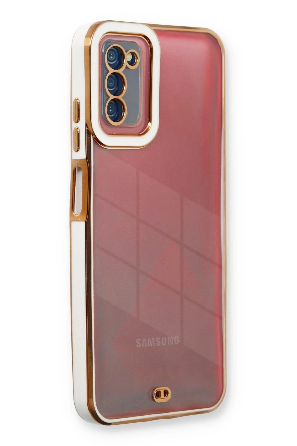 Newface Samsung Galaxy A03S Kılıf Liva Lens Silikon - Beyaz