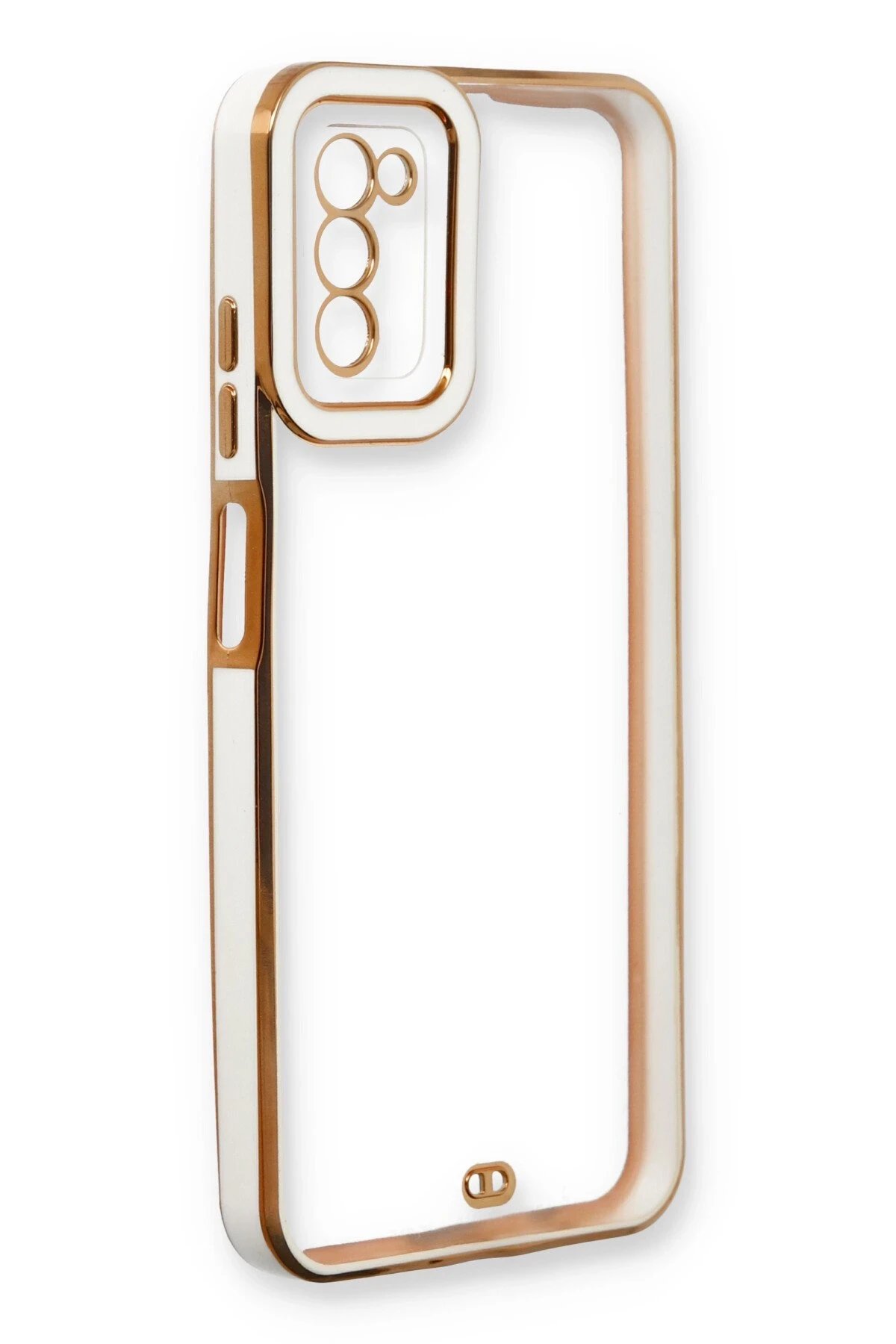 Newface Samsung Galaxy A03S Kılıf Liva Lens Silikon - Beyaz