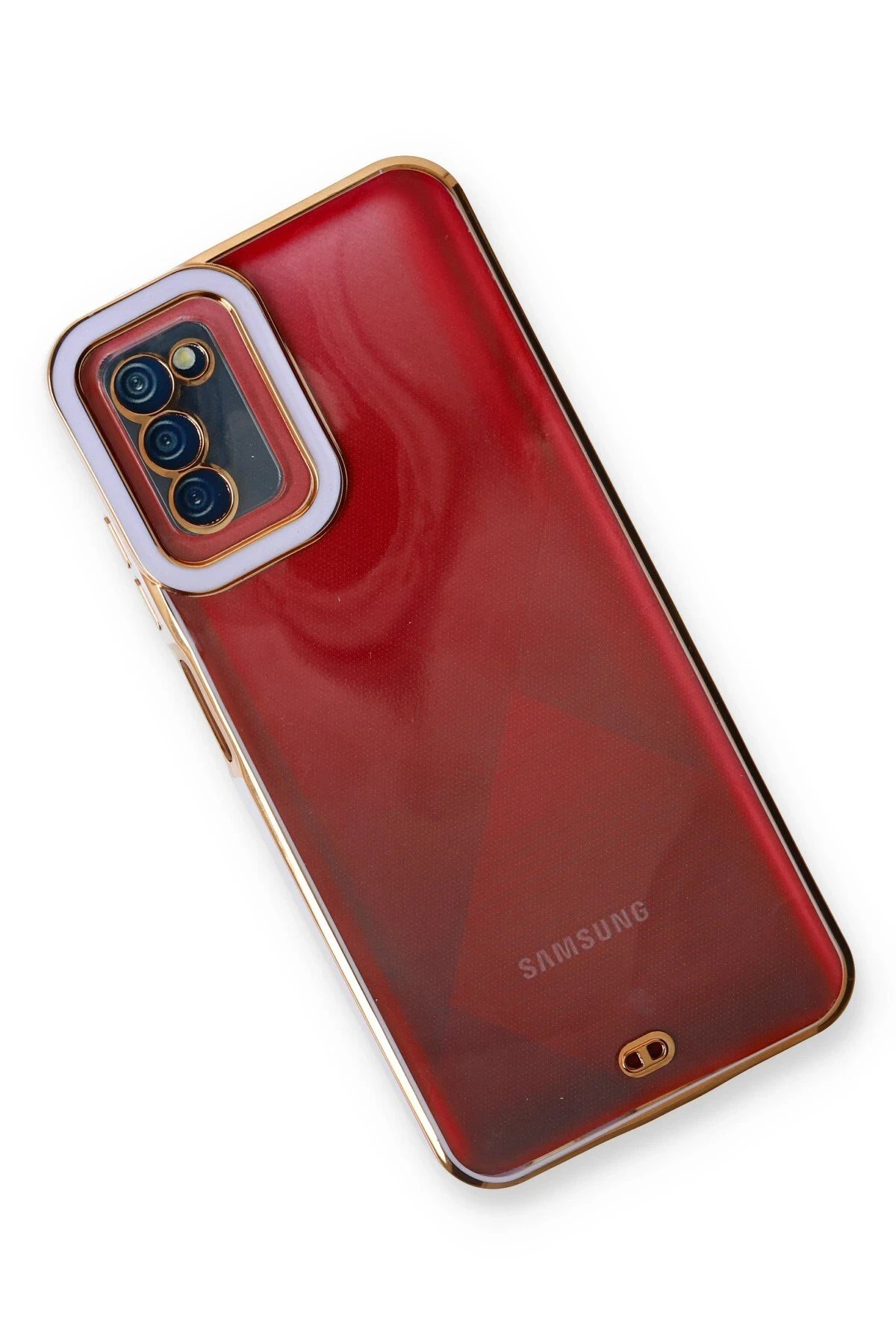 Newface Samsung Galaxy A03S Kılıf Liva Lens Silikon - Lila