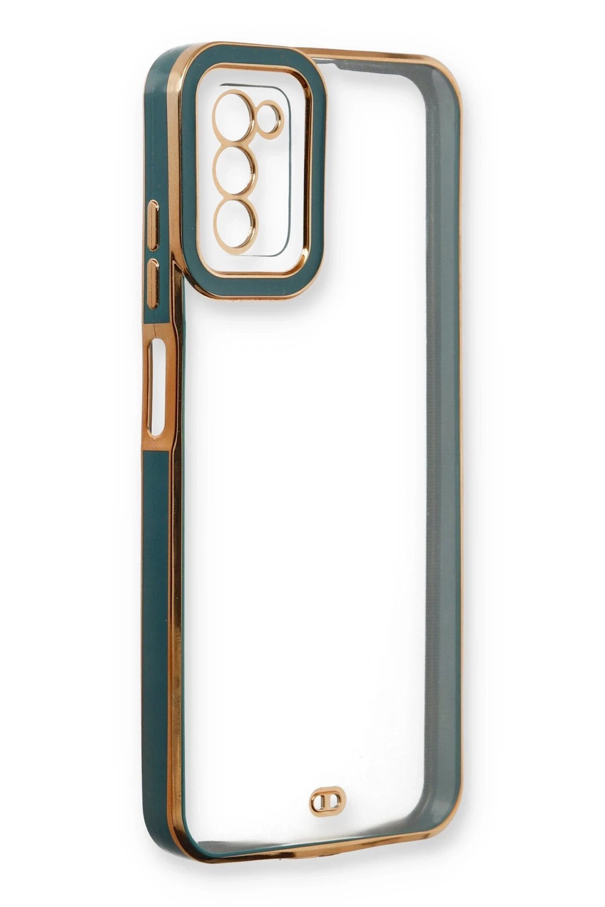 Newface Samsung Galaxy A03S Kılıf Liva Lens Silikon - Yeşil