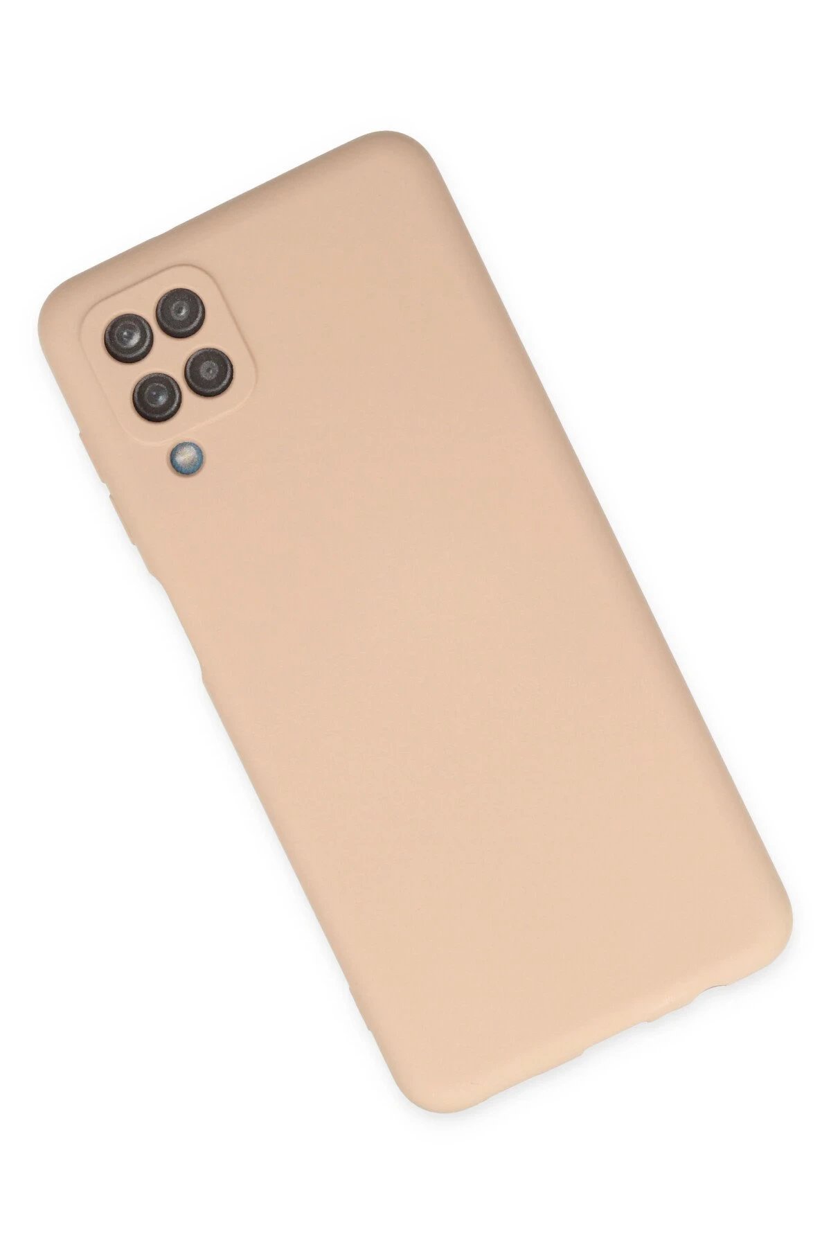 Newface Samsung Galaxy A12 Kılıf Nano içi Kadife Silikon - Pudra