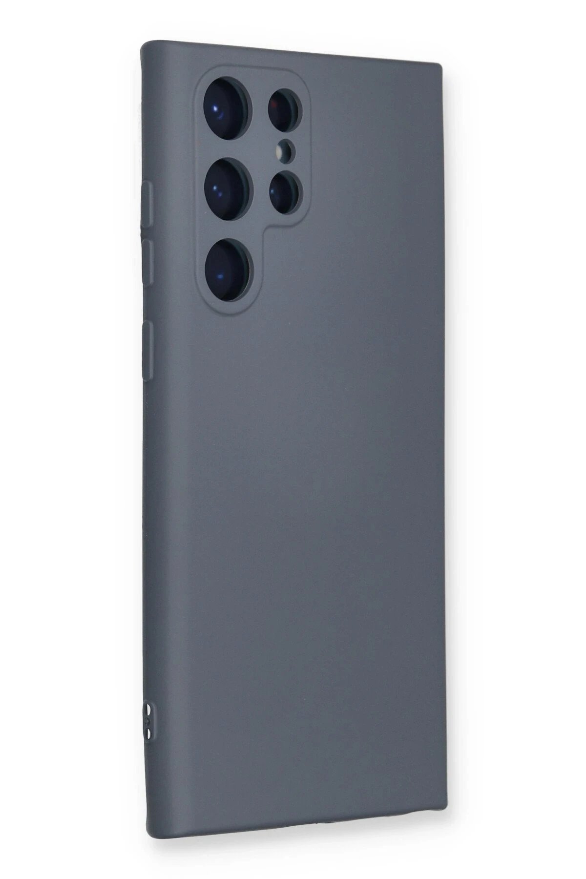 Newface Samsung Galaxy S22 Ultra Kılıf Nano içi Kadife Silikon - Gri