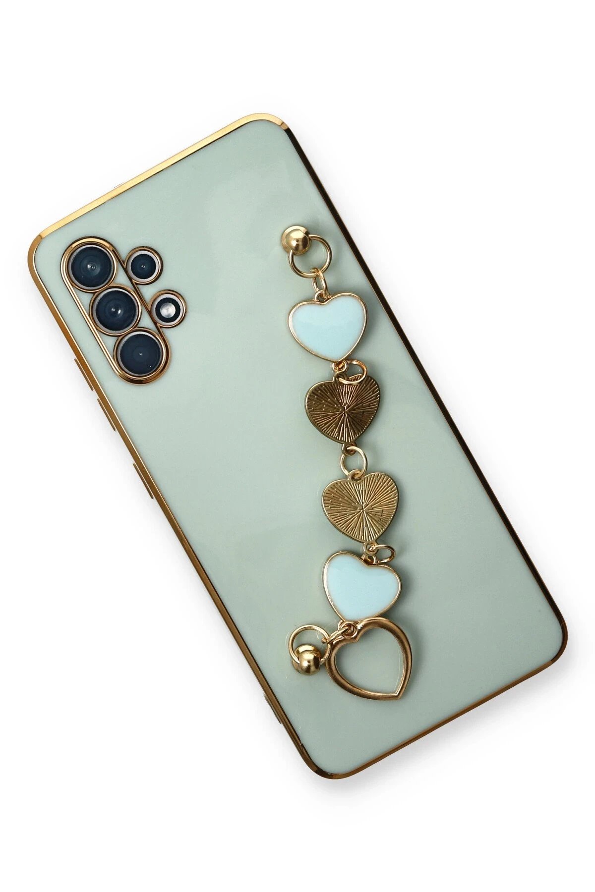 Newface Samsung Galaxy A32 Kılıf Esila Silikon - Su Yeşili