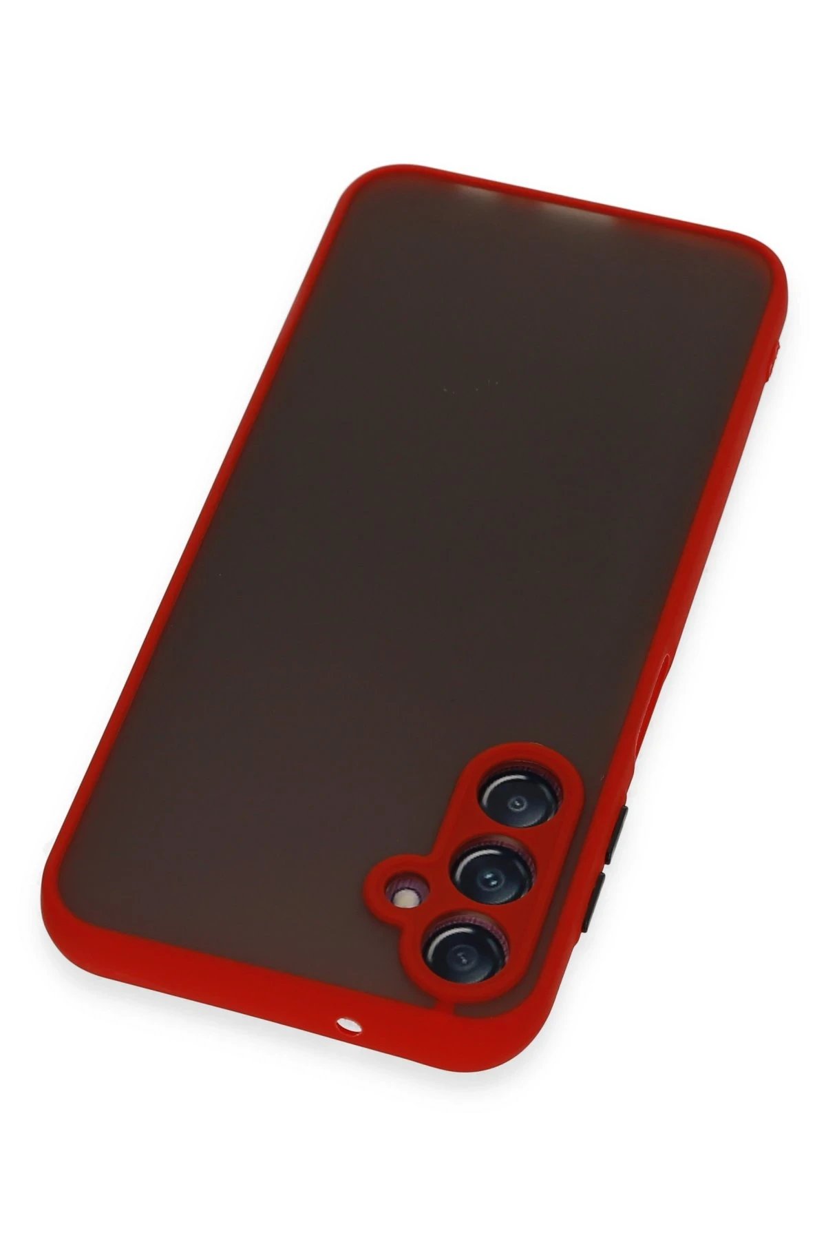 Newface Samsung Galaxy A14 4G Kılıf Montreal Silikon Kapak - Kırmızı