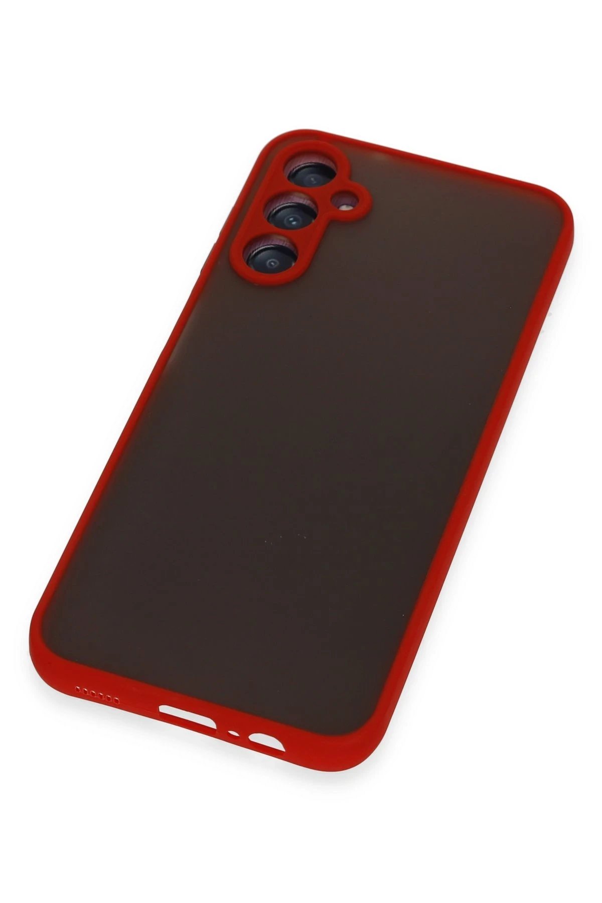 Newface Samsung Galaxy A14 4G Kılıf Montreal Silikon Kapak - Kırmızı