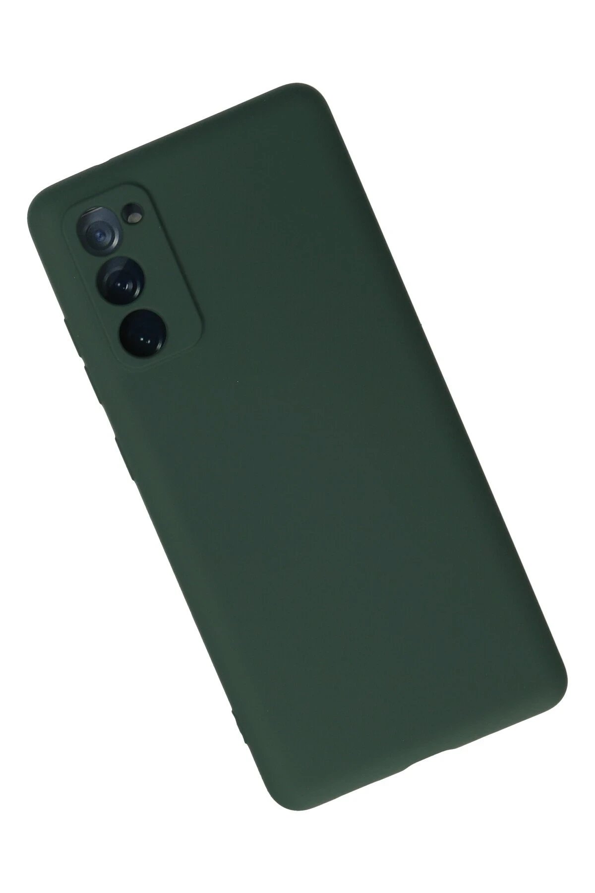 Newface Samsung Galaxy S20 FE Kılıf Nano içi Kadife Silikon - Koyu Yeşil