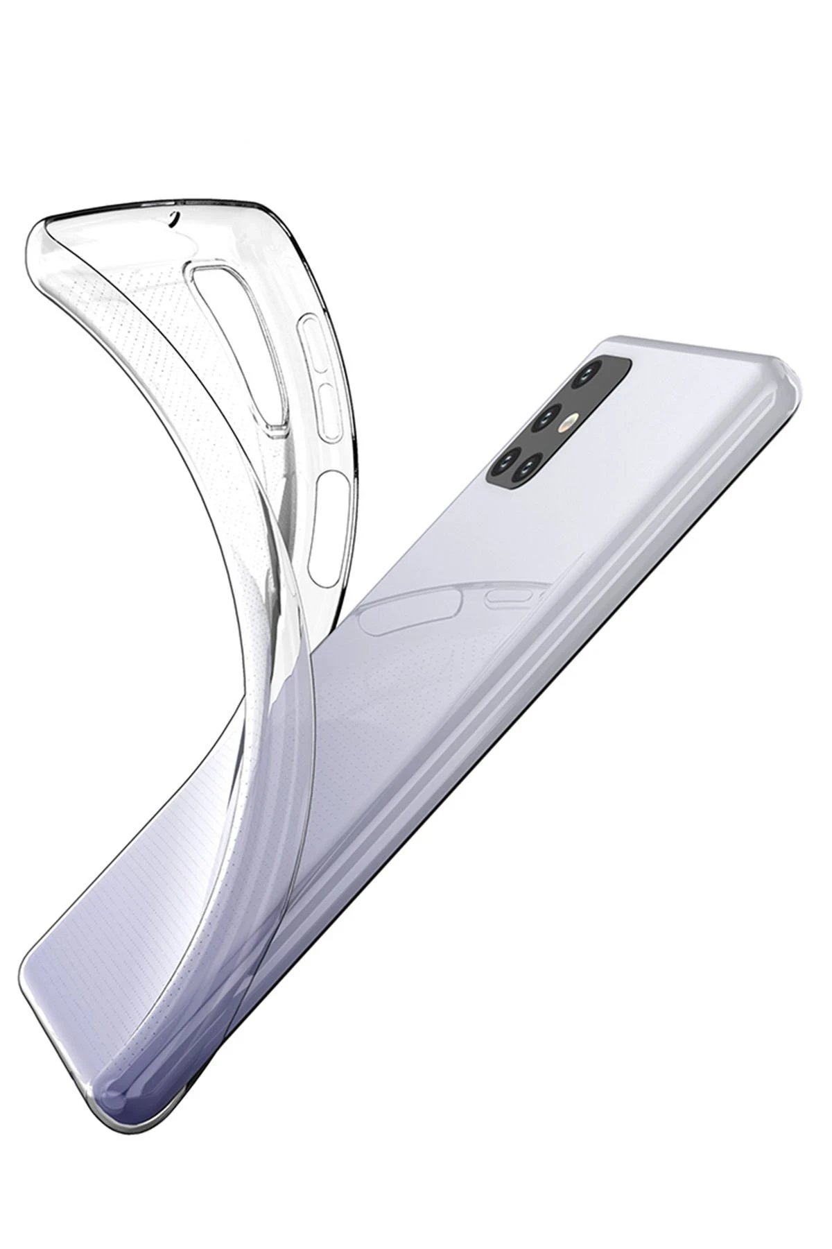 Newface Samsung Galaxy M31S Kılıf Lüx Şeffaf Silikon