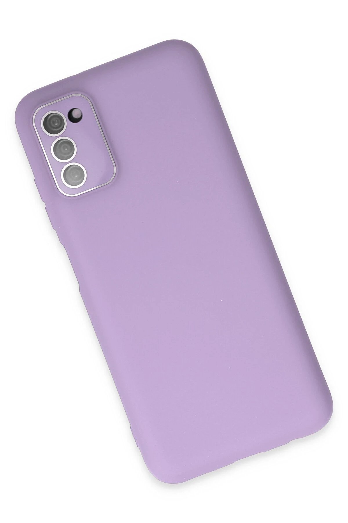 Newface Samsung Galaxy A03S Kılıf Lansman Glass Kapak - Lila