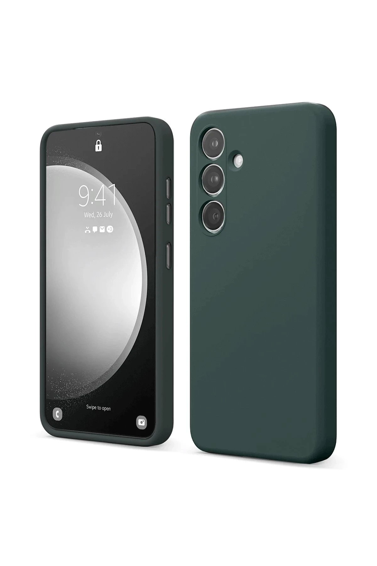 Newface Samsung Galaxy A14 4G Kılıf First Silikon - Koyu Yeşil