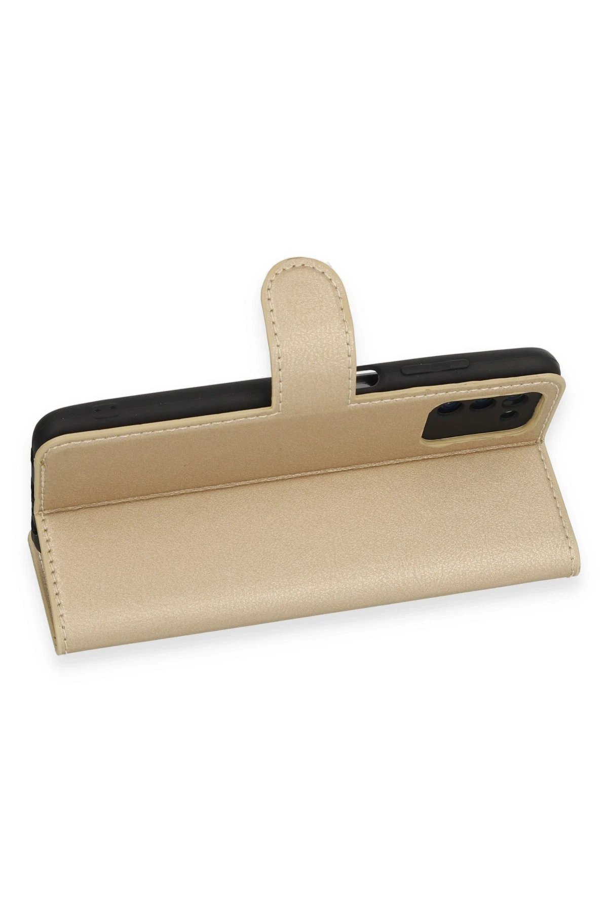 Newface Samsung Galaxy A03S Kılıf Trend S Plus Kapaklı Kılıf - Gold