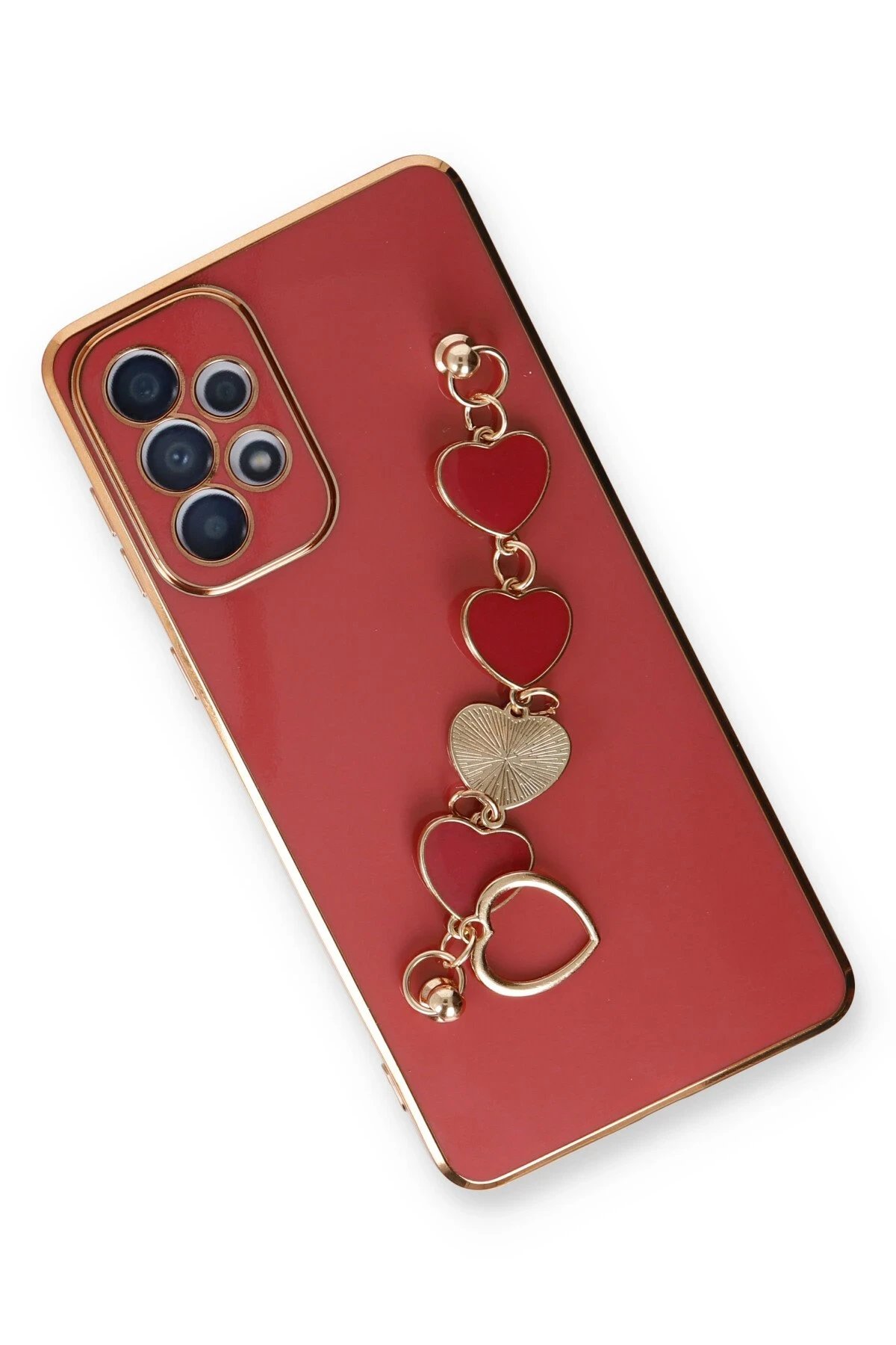 Newface Samsung Galaxy A33 5G Kılıf Esila Silikon - Kırmızı