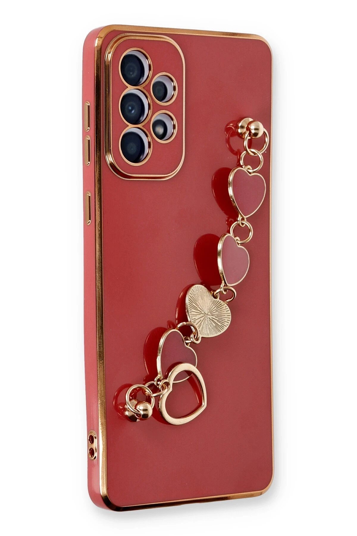 Newface Samsung Galaxy A53 5G Kılıf Esila Silikon - Kırmızı