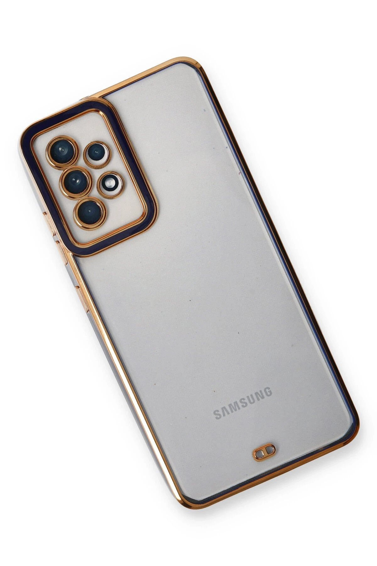 Newface Samsung Galaxy A23 4G Kılıf Liva Lens Silikon - Mavi