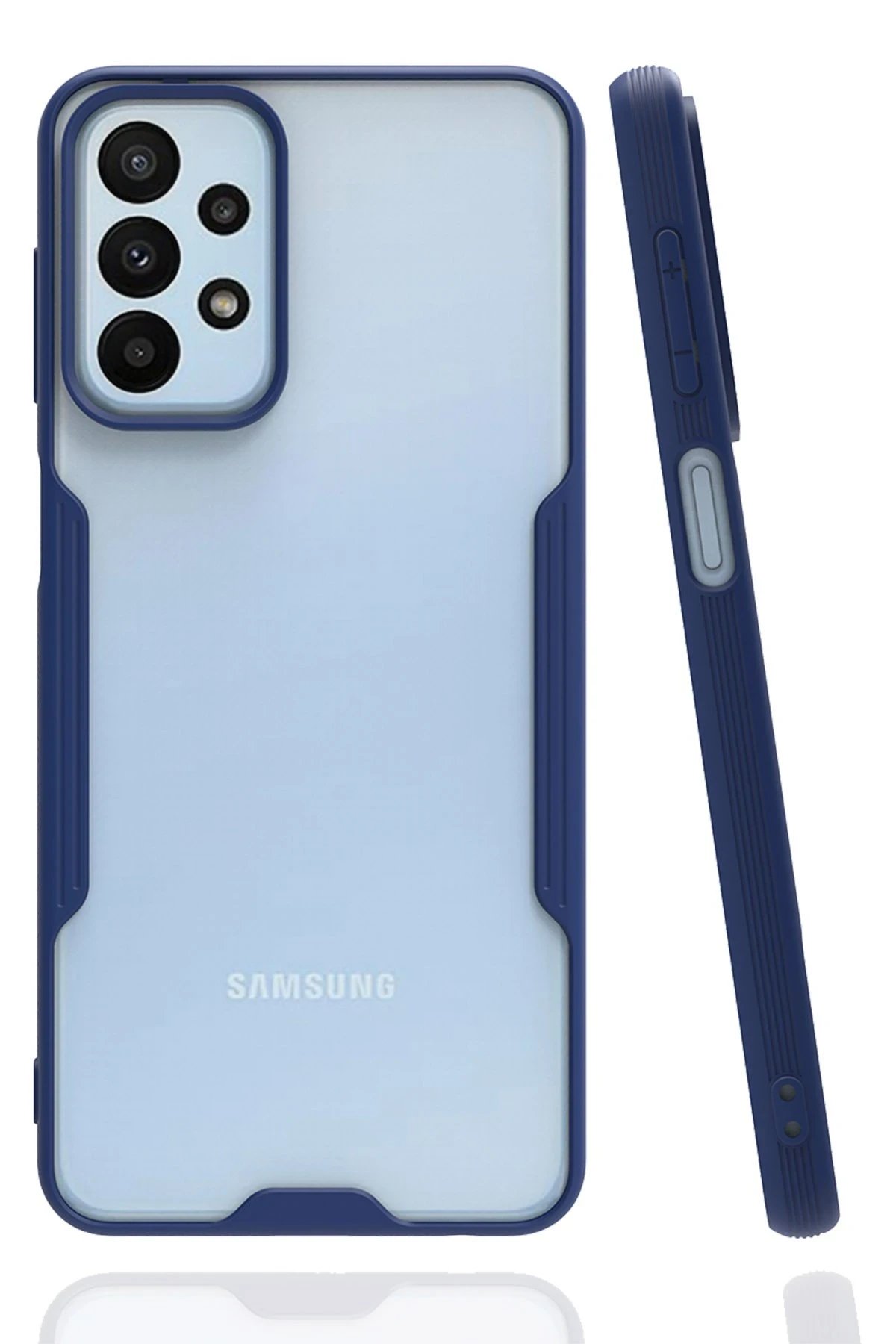 Newface Samsung Galaxy A23 4G Kılıf Platin Silikon - Lacivert