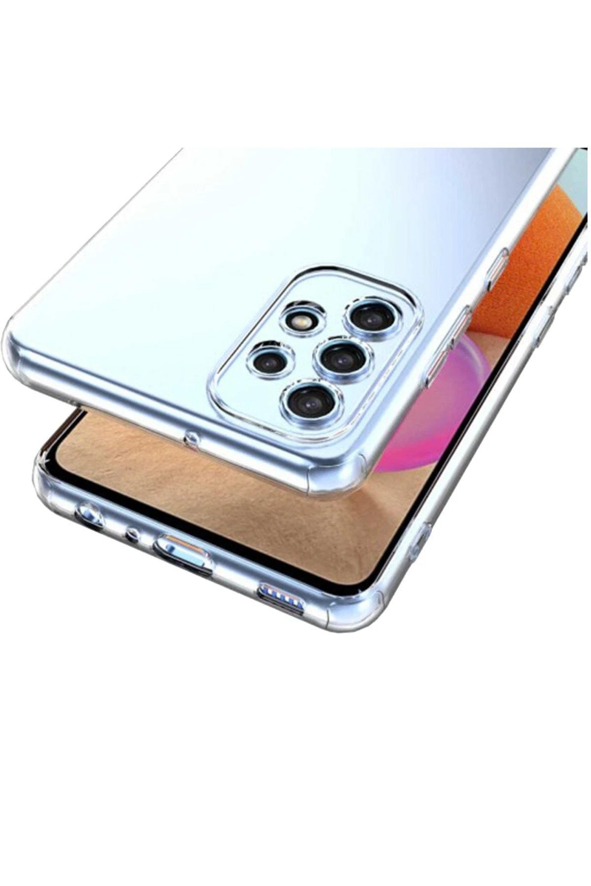 Newface Samsung Galaxy A23 4G Kılıf Lüx Şeffaf Silikon