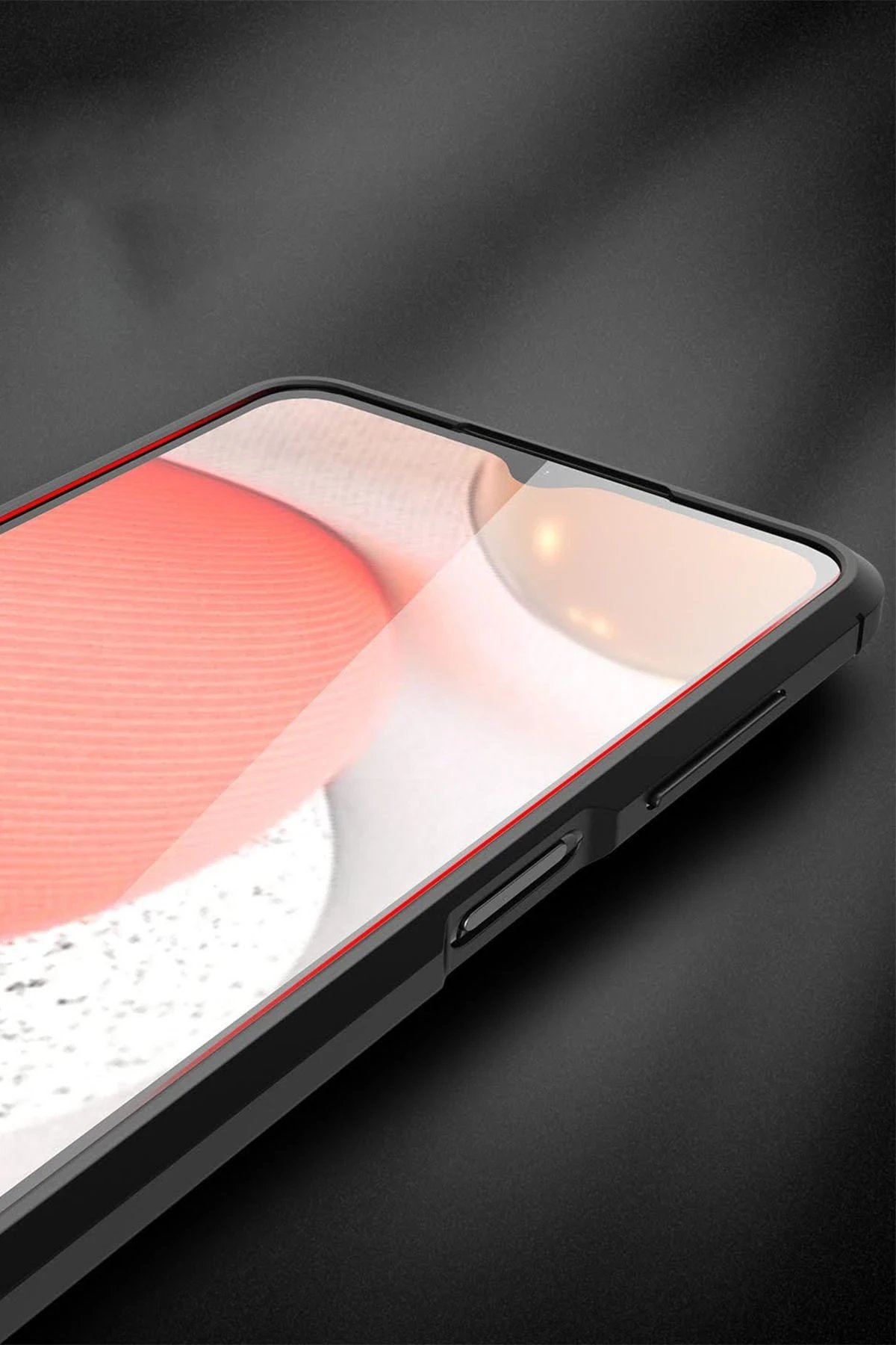 Newface Samsung Galaxy A12 Kılıf Auto Focus Kapak - Kırmızı