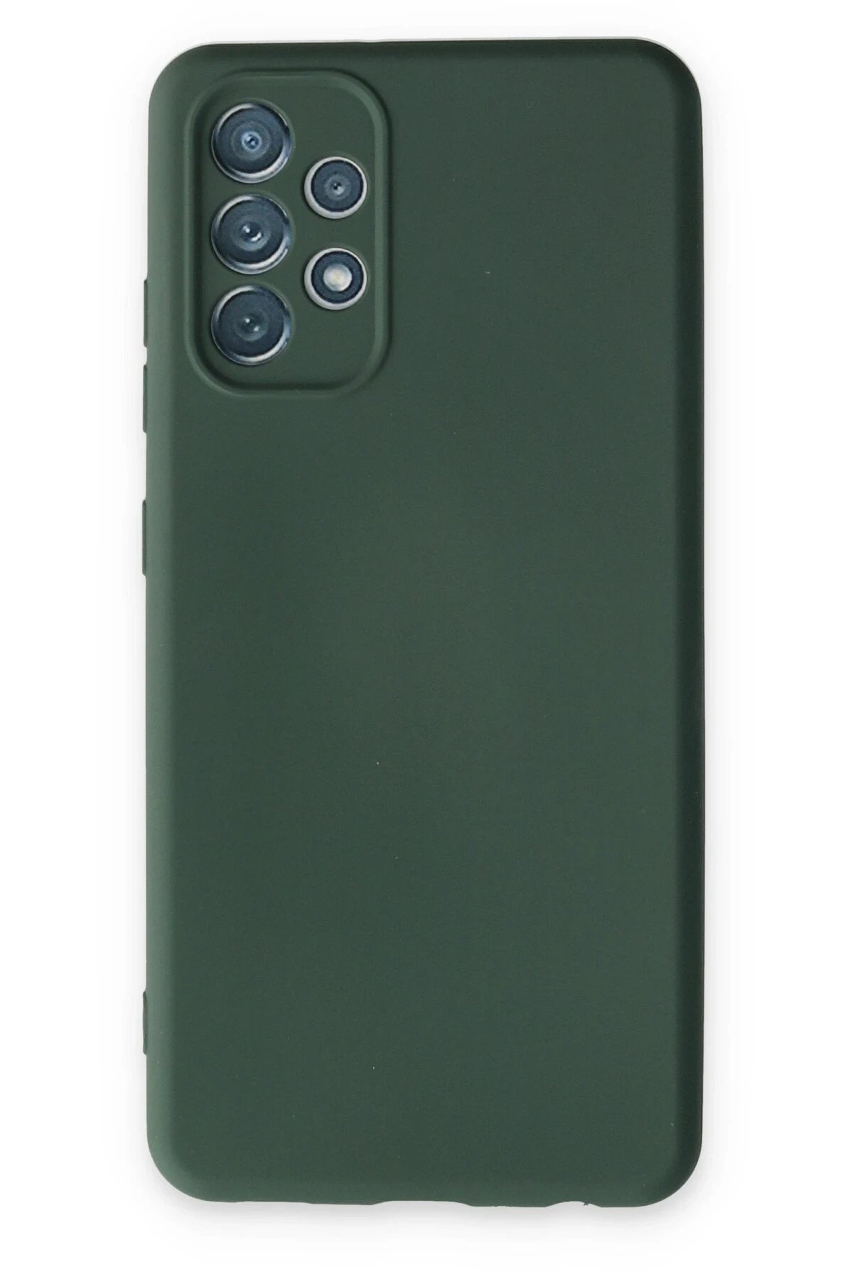 Newface Samsung Galaxy A13 4G Kılıf Nano içi Kadife Silikon - Koyu Yeşil