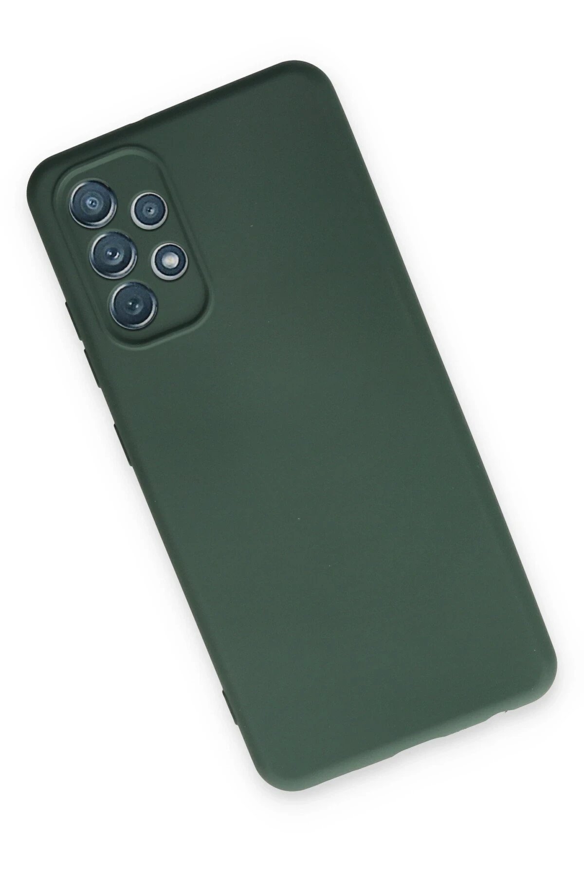 Newface Samsung Galaxy A13 4G Kılıf Nano içi Kadife Silikon - Koyu Yeşil