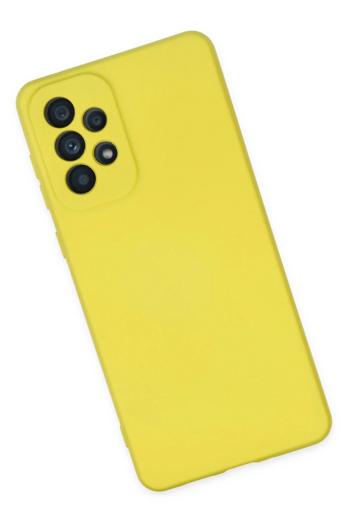 Newface Samsung Galaxy A23 4G Kılıf Nano içi Kadife Silikon - Sarı