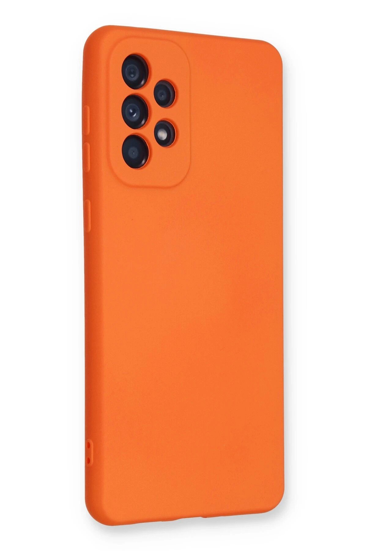 Newface Samsung Galaxy A53 5G Kılıf Nano içi Kadife Silikon - Turuncu