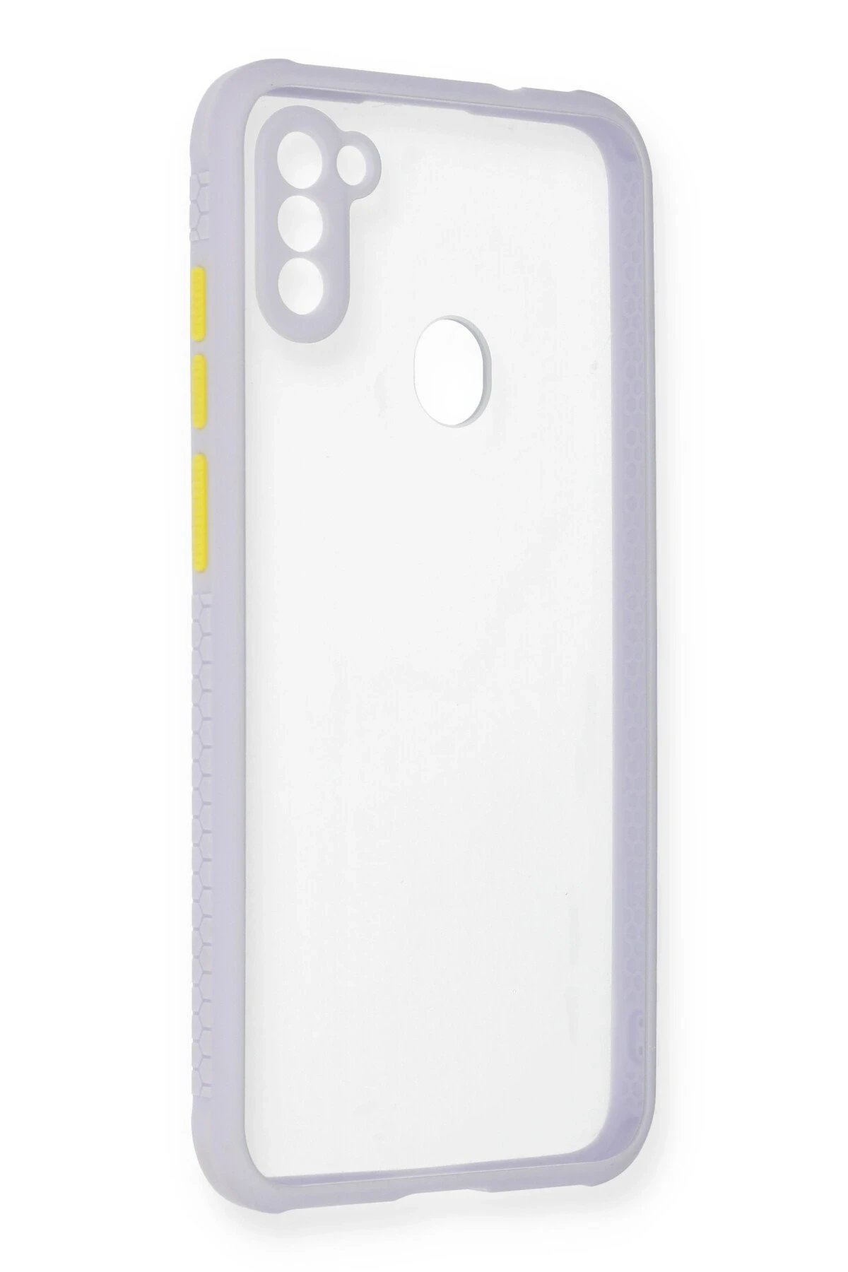 Newface Samsung Galaxy A11 Kılıf Miami Şeffaf Silikon - Lila