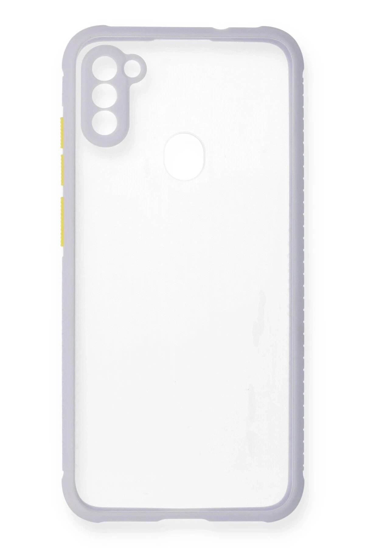 Newface Samsung Galaxy A11 Kılıf Miami Şeffaf Silikon - Lila