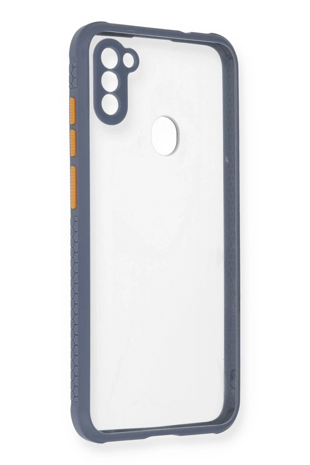 Newface Samsung Galaxy A11 Kılıf Miami Şeffaf Silikon - Gri