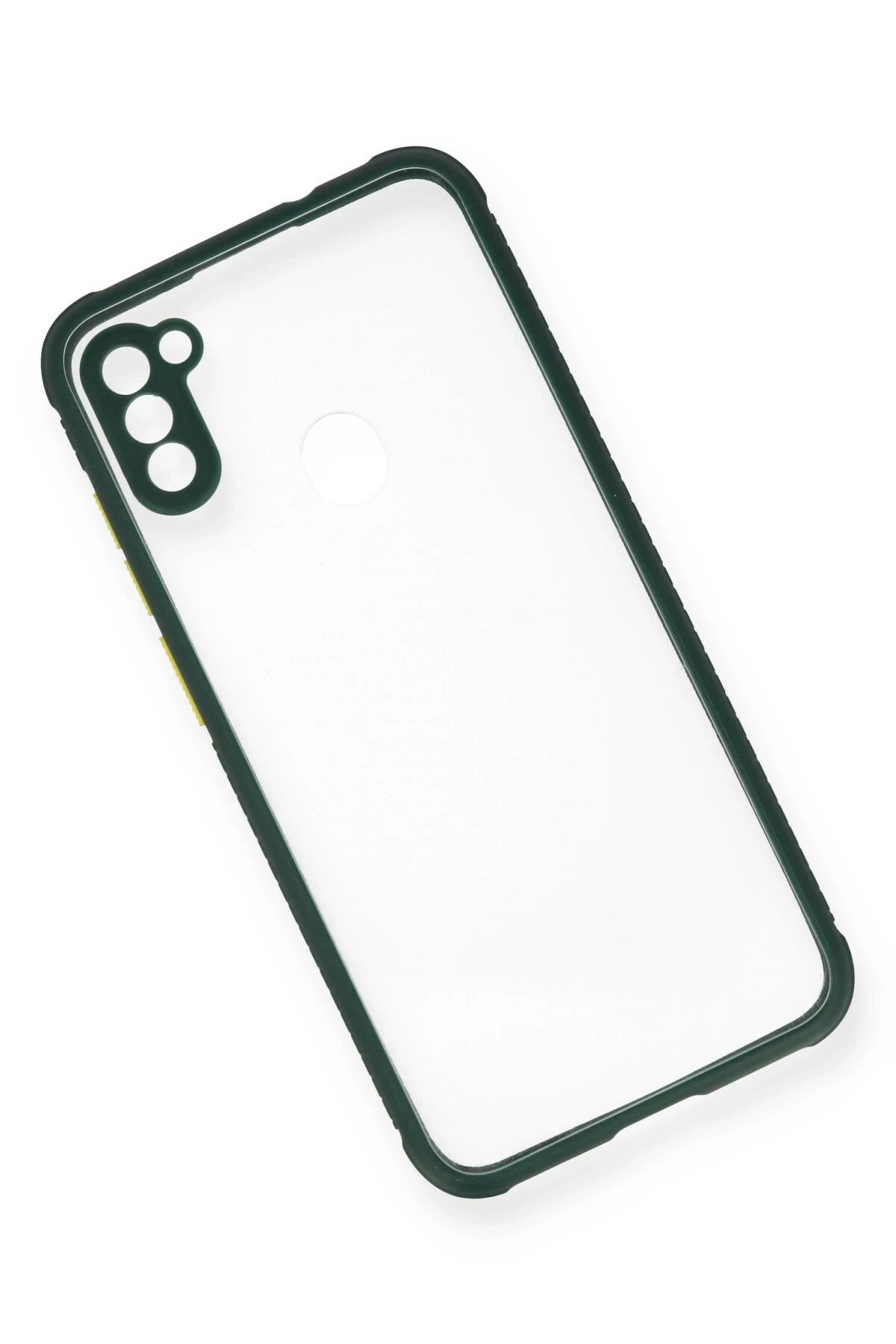 Newface Samsung Galaxy A11 Kılıf Miami Şeffaf Silikon - Koyu Yeşil