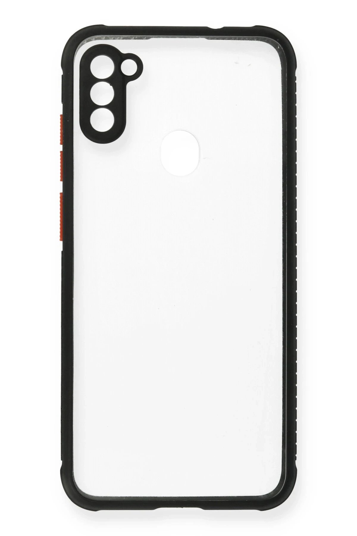 Newface Samsung Galaxy A11 Kılıf Miami Şeffaf Silikon - Siyah