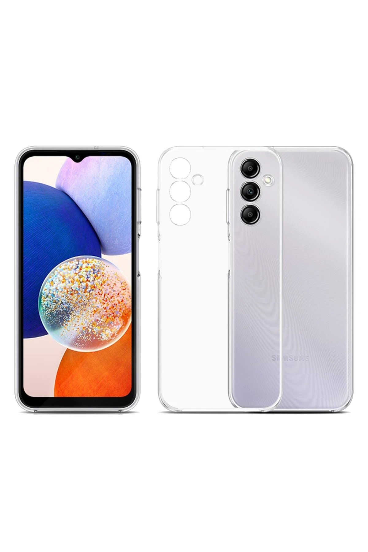 Newface Samsung Galaxy A14 4G Kılıf Lüx Şeffaf Silikon