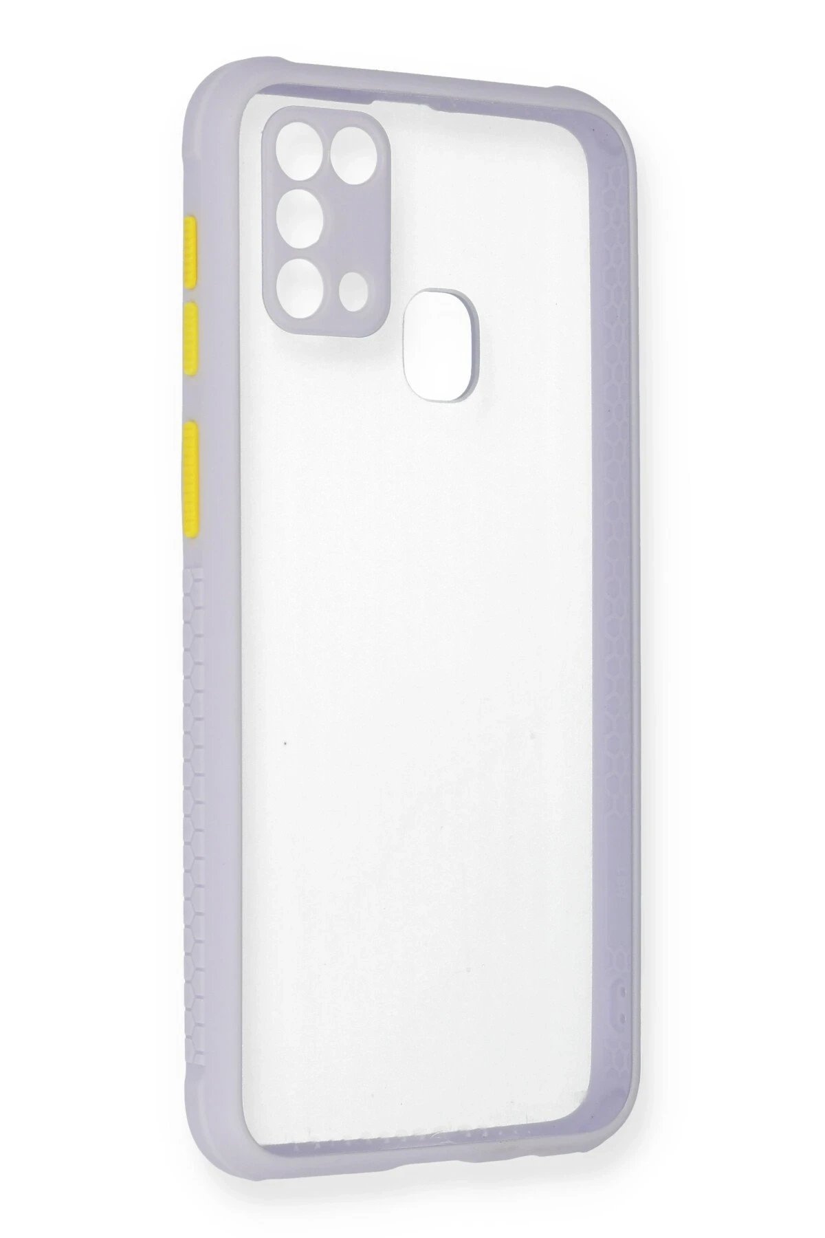 Newface Samsung Galaxy M31 Kılıf Miami Şeffaf Silikon - Lila