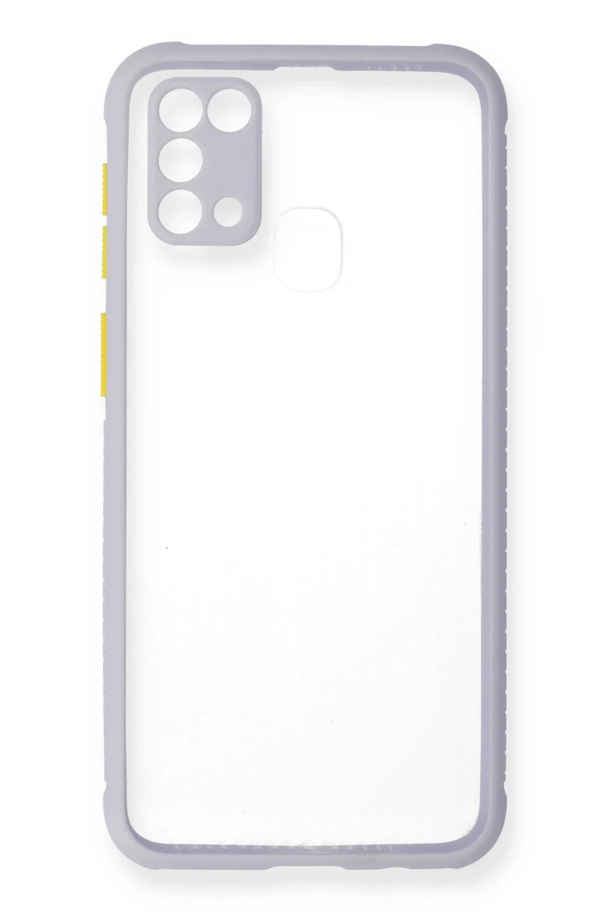 Newface Samsung Galaxy M31 Kılıf Miami Şeffaf Silikon - Lila