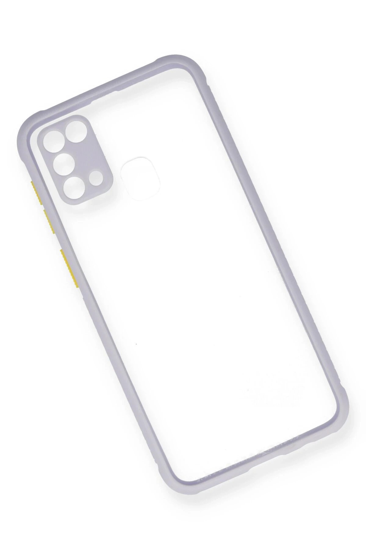 Newface Samsung Galaxy M31 Kılıf Miami Şeffaf Silikon - Lila