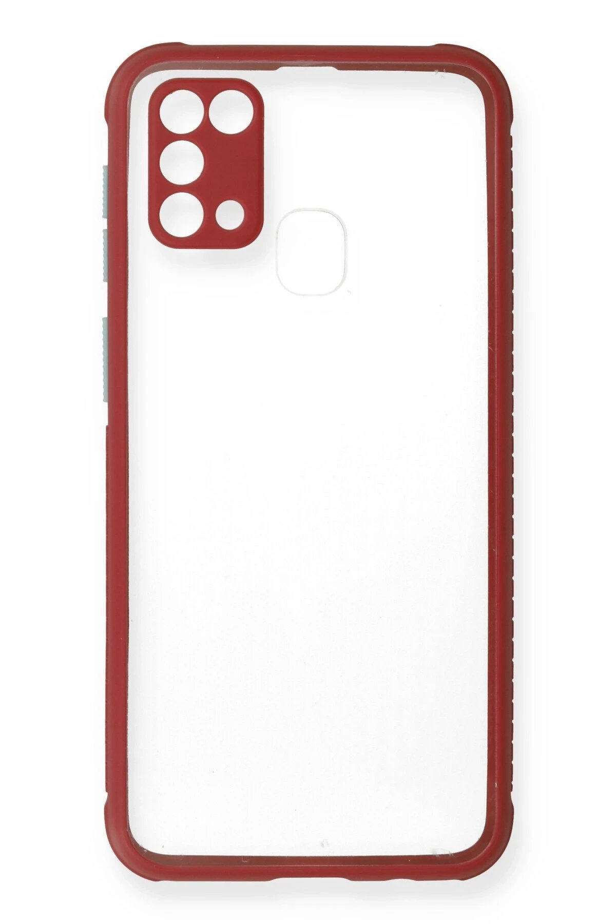 Newface Samsung Galaxy M31 Kılıf Miami Şeffaf Silikon - Fuşya