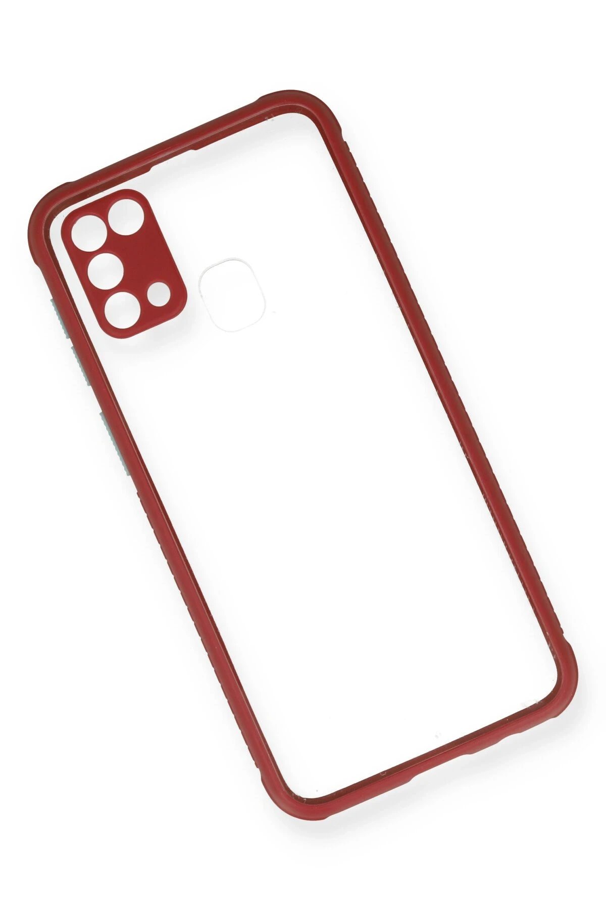 Newface Samsung Galaxy M31 Kılıf Miami Şeffaf Silikon - Fuşya