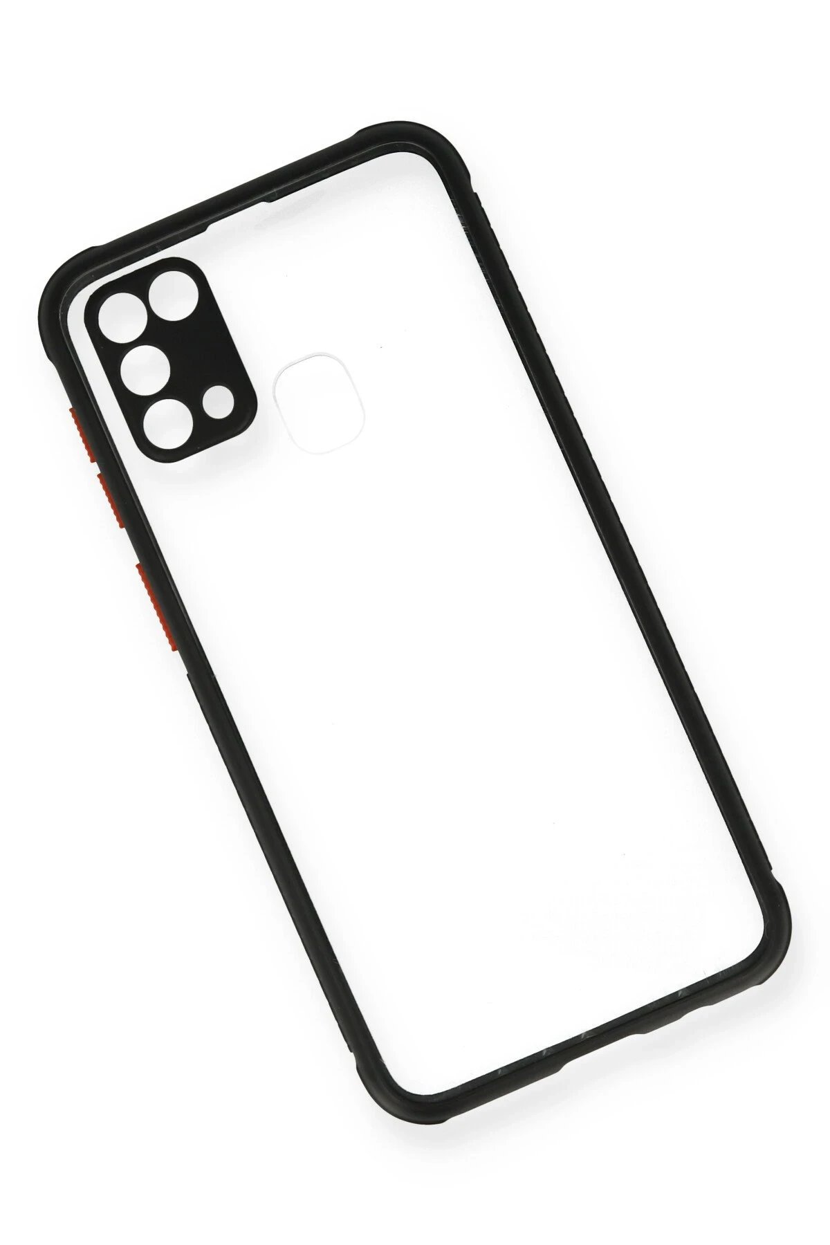 Newface Samsung Galaxy M31 Kılıf Miami Şeffaf Silikon - Siyah