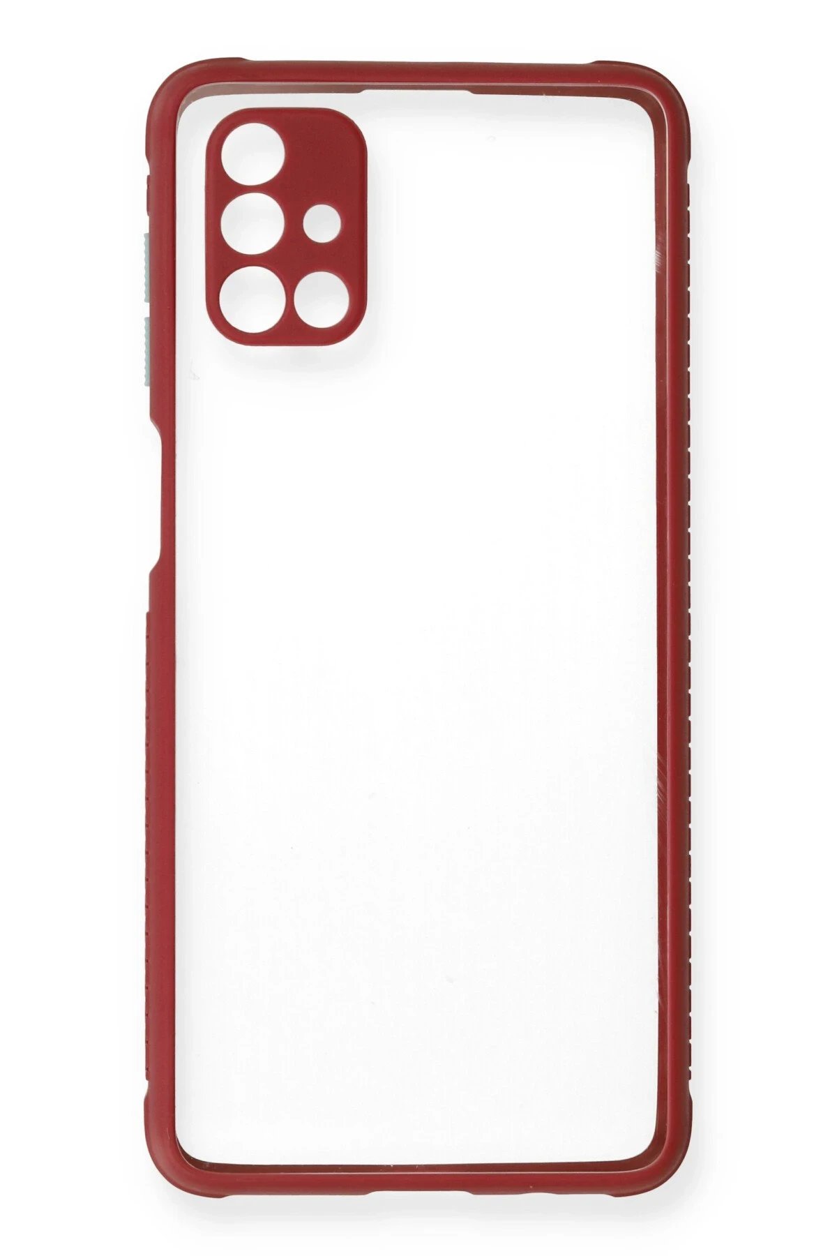 Newface Samsung Galaxy M51 Kılıf Miami Şeffaf Silikon - Fuşya