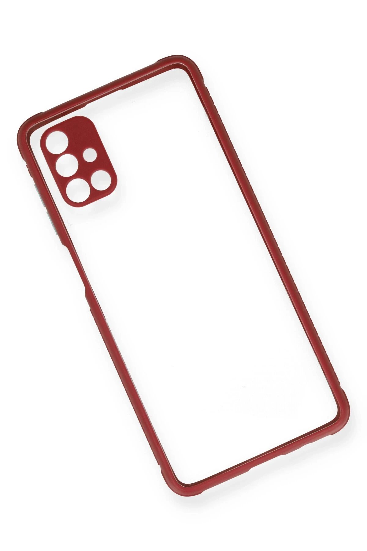 Newface Samsung Galaxy M51 Kılıf Miami Şeffaf Silikon - Fuşya