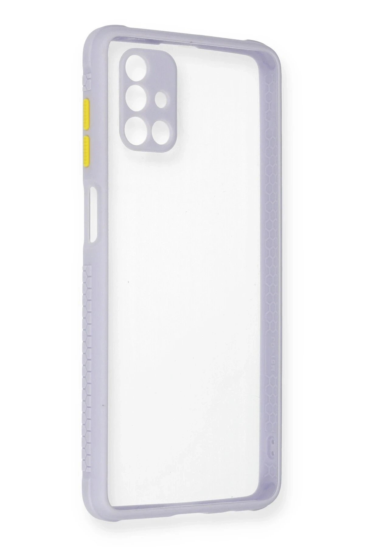 Newface Samsung Galaxy M51 Kılıf Miami Şeffaf Silikon - Lila