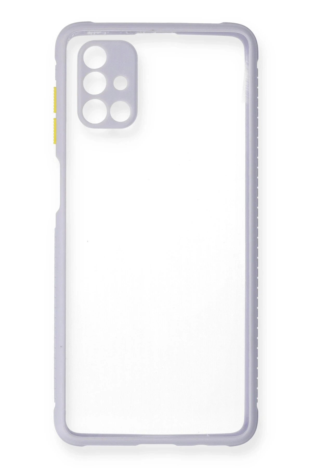 Newface Samsung Galaxy M51 Kılıf Miami Şeffaf Silikon - Lila