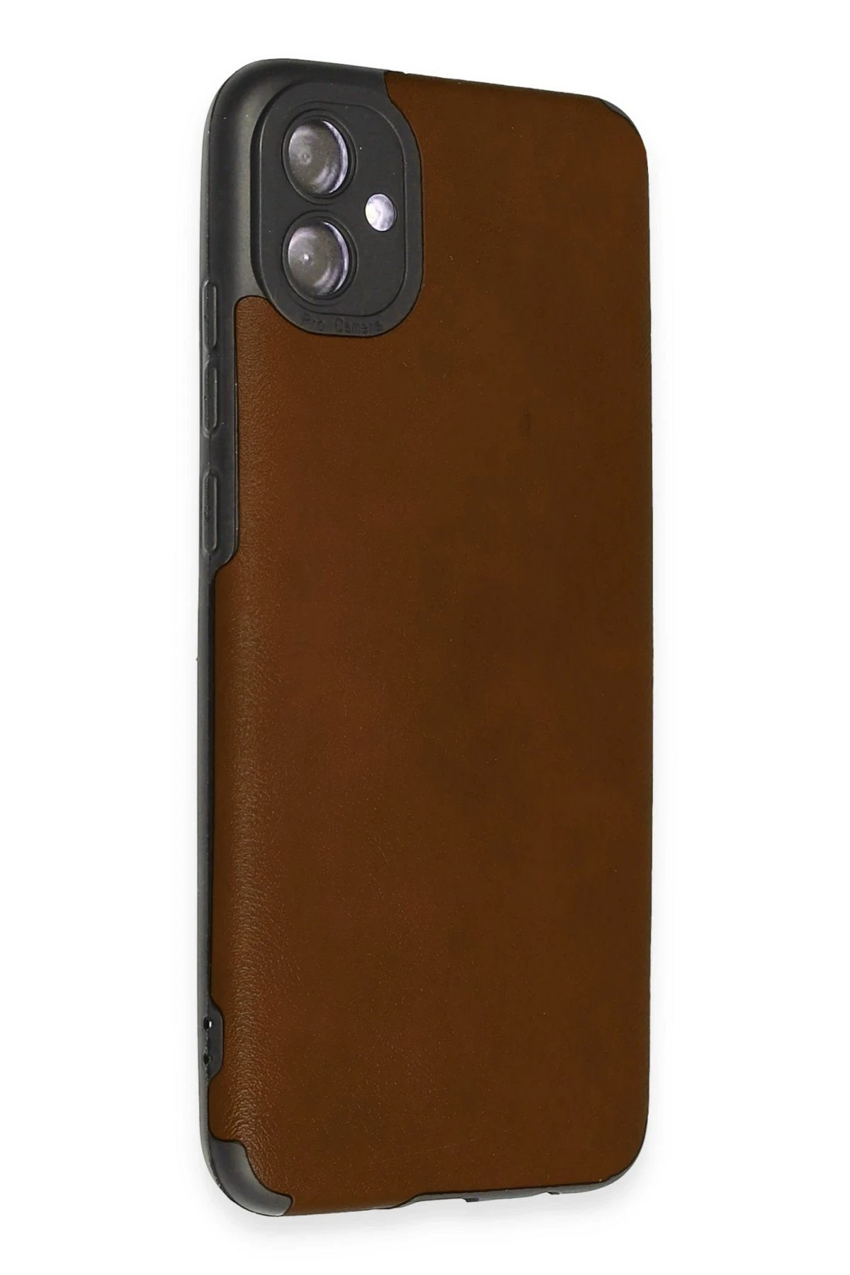 Newface Samsung Galaxy A04E Kılıf Loop Deri Silikon - Kahverengi