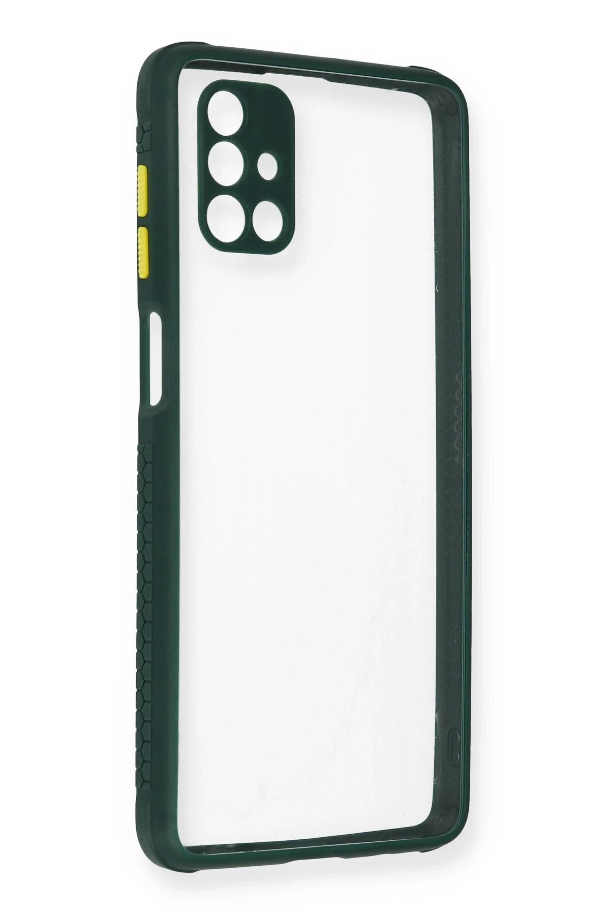 Newface Samsung Galaxy M51 Kılıf Miami Şeffaf Silikon - Koyu Yeşil