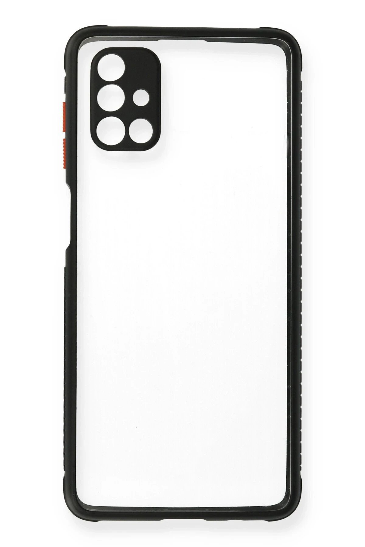 Newface Samsung Galaxy M51 Kılıf Miami Şeffaf Silikon - Siyah