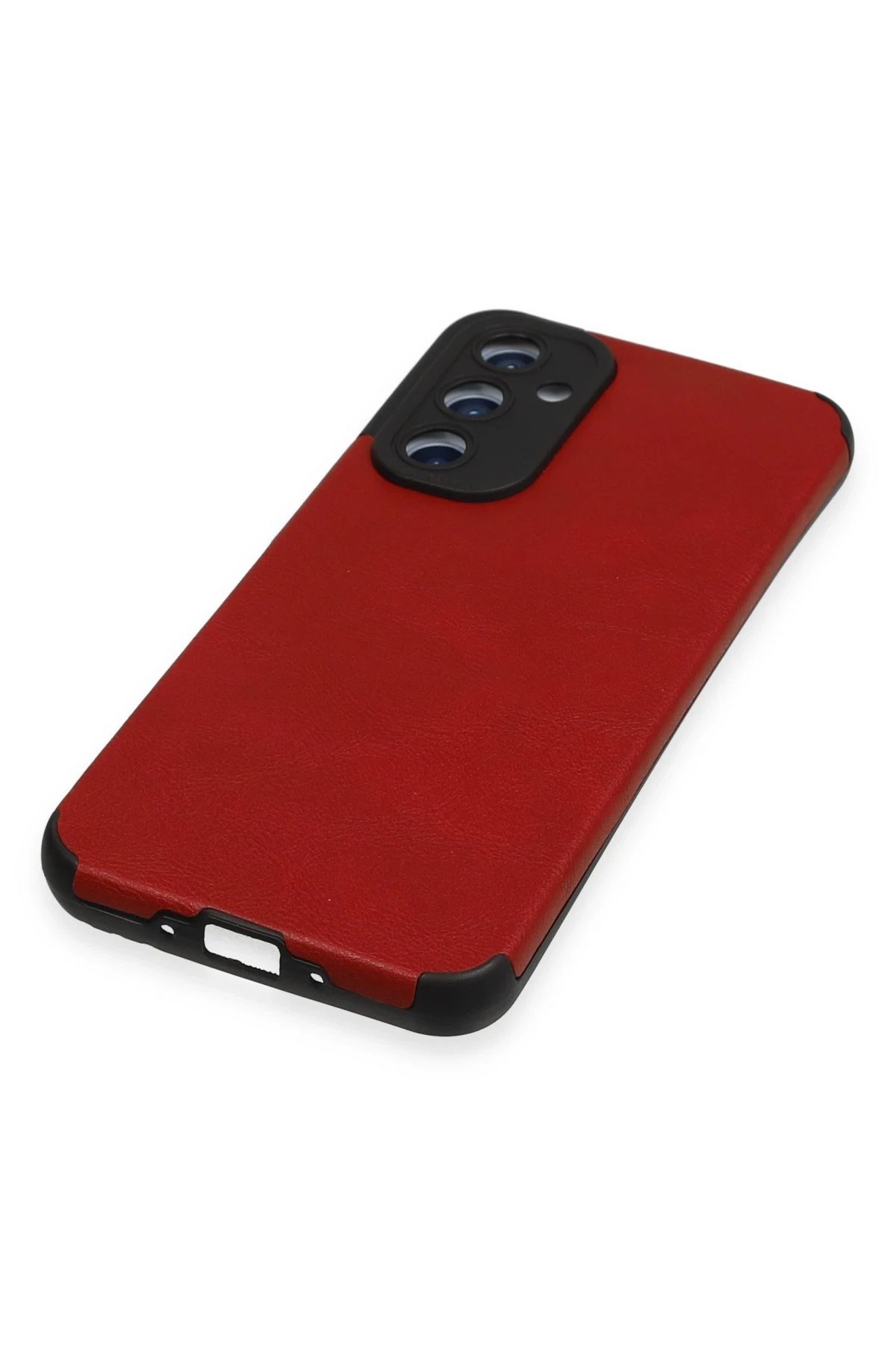 Newface Samsung Galaxy A54 5G Kılıf Loop Deri Silikon - Kırmızı